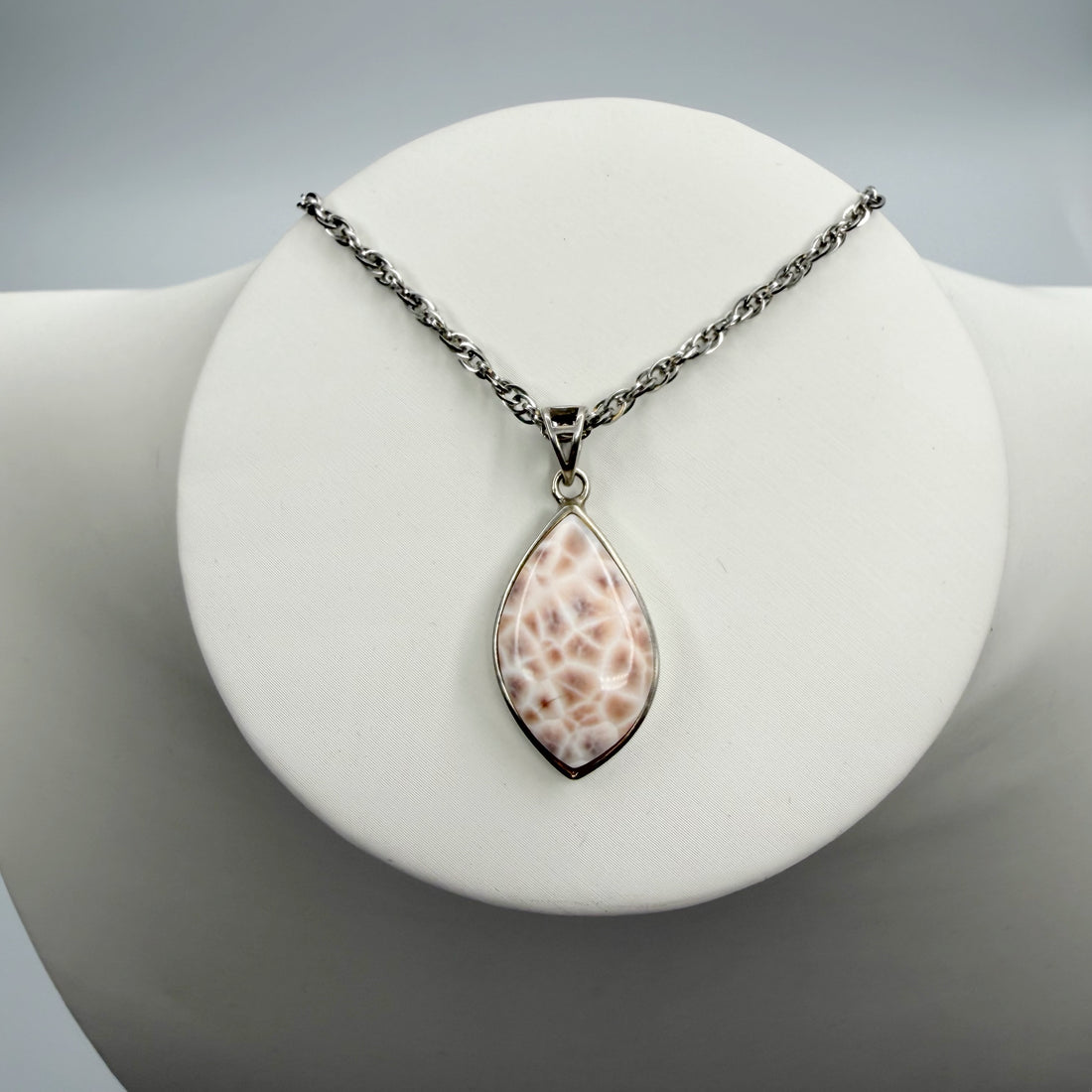 Ciondolo Natrolite e Argento 925