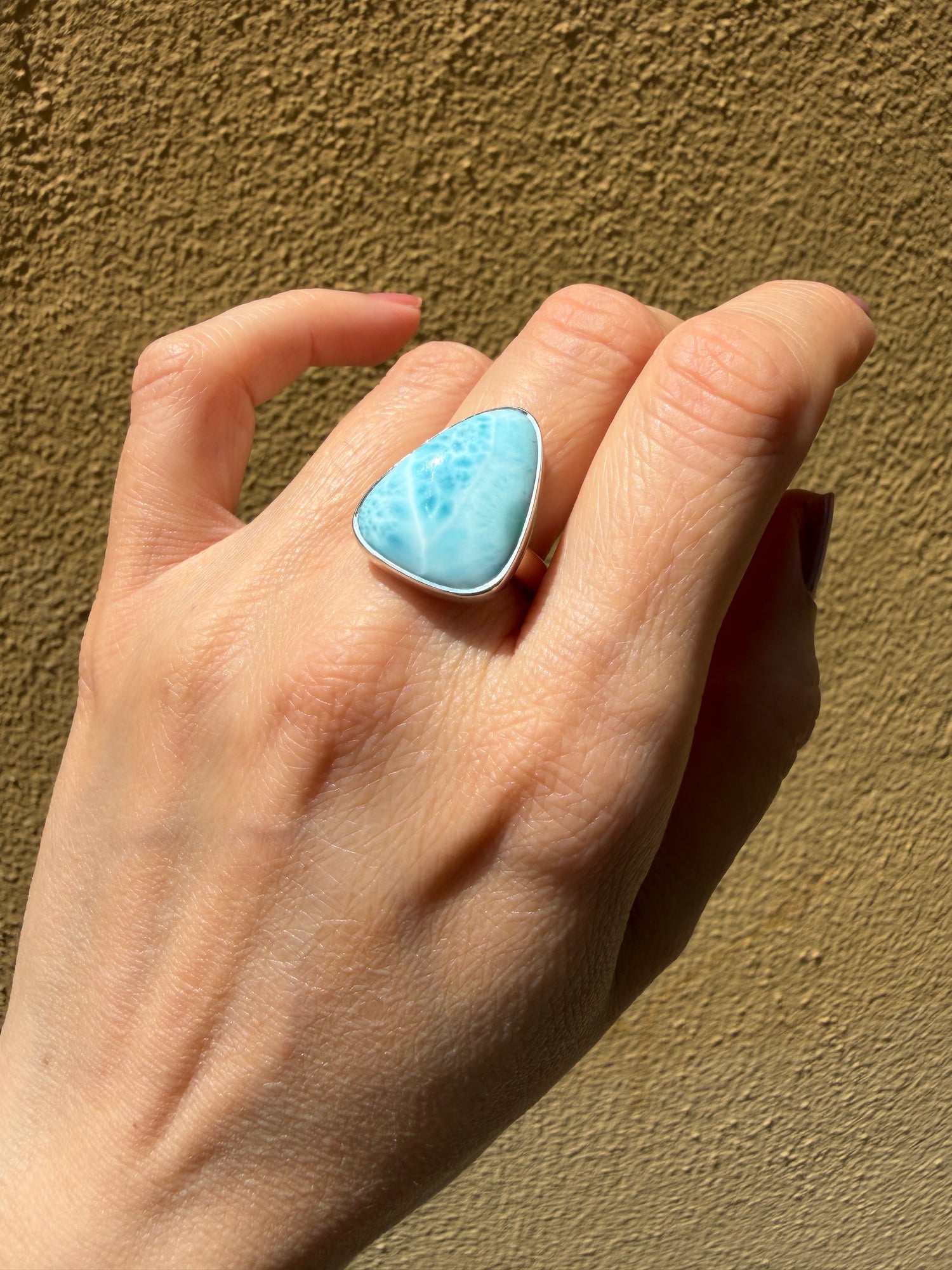 Anello Larimar Argento 925 - Triangolo