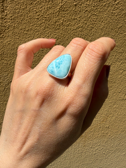 Anello Larimar Argento 925 - Triangolo
