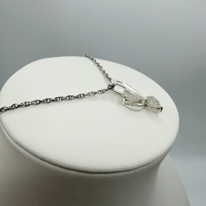Ciondolo Double Labradorite Bianca - Argento 925