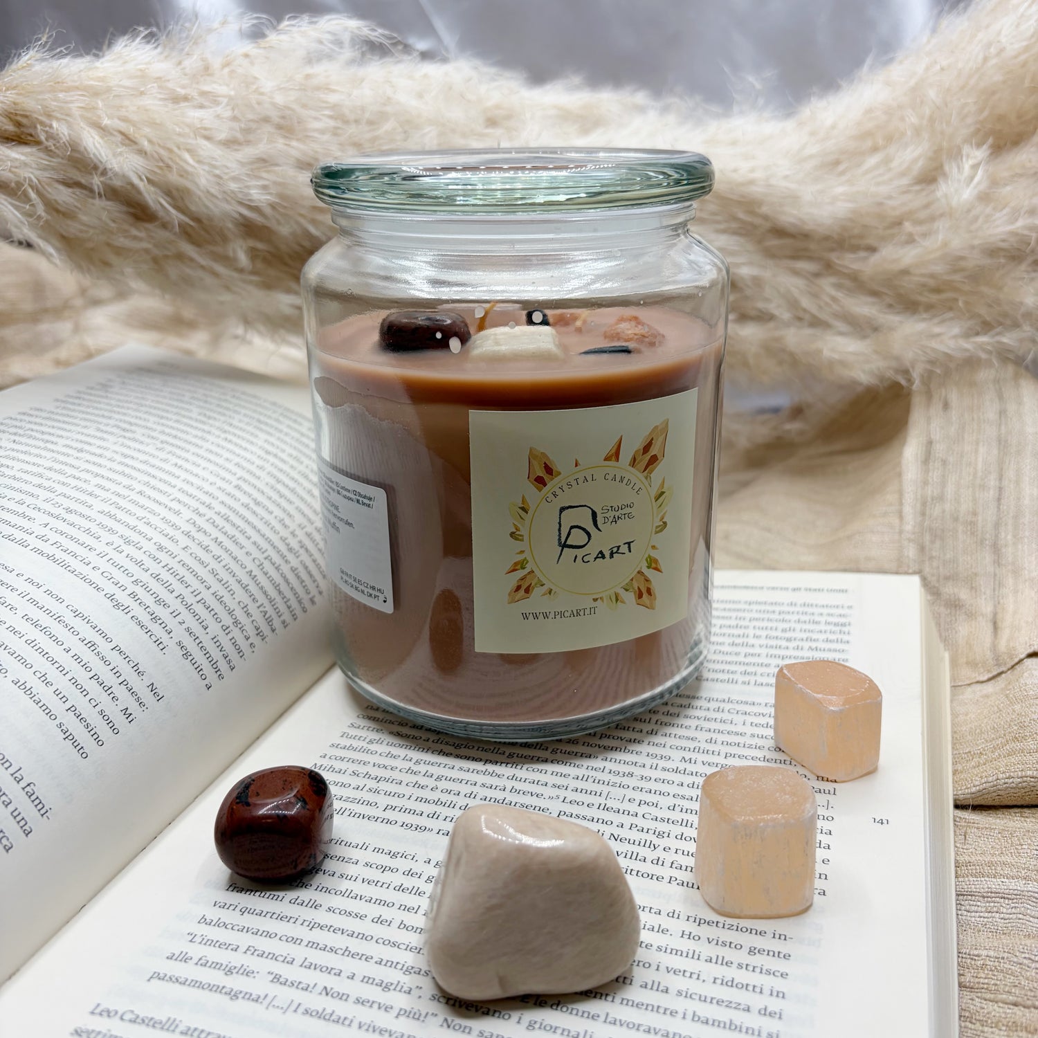 Candela con Cristalli - PURIFICAZIONE e PROTEZIONE - Banana Nut Muffin - LIMITED EDITION