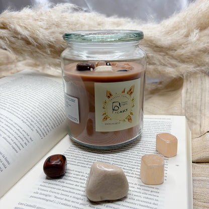 Candela con Cristalli - PURIFICAZIONE e PROTEZIONE - Banana Nut Muffin - LIMITED EDITION