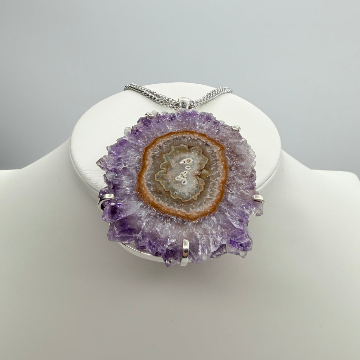 Ciondolo Fiore di Ametista - Argento 925 - Gande