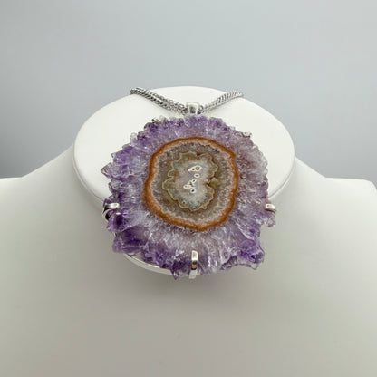 Ciondolo Fiore di Ametista - Argento 925 - Gande