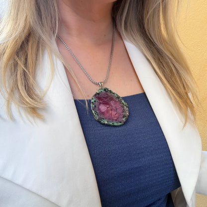 Ciondolo Rubyzoisite - Argento 925