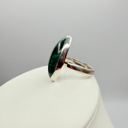 Anello Malachite e Azzurrite Argento 925 - Ovale
