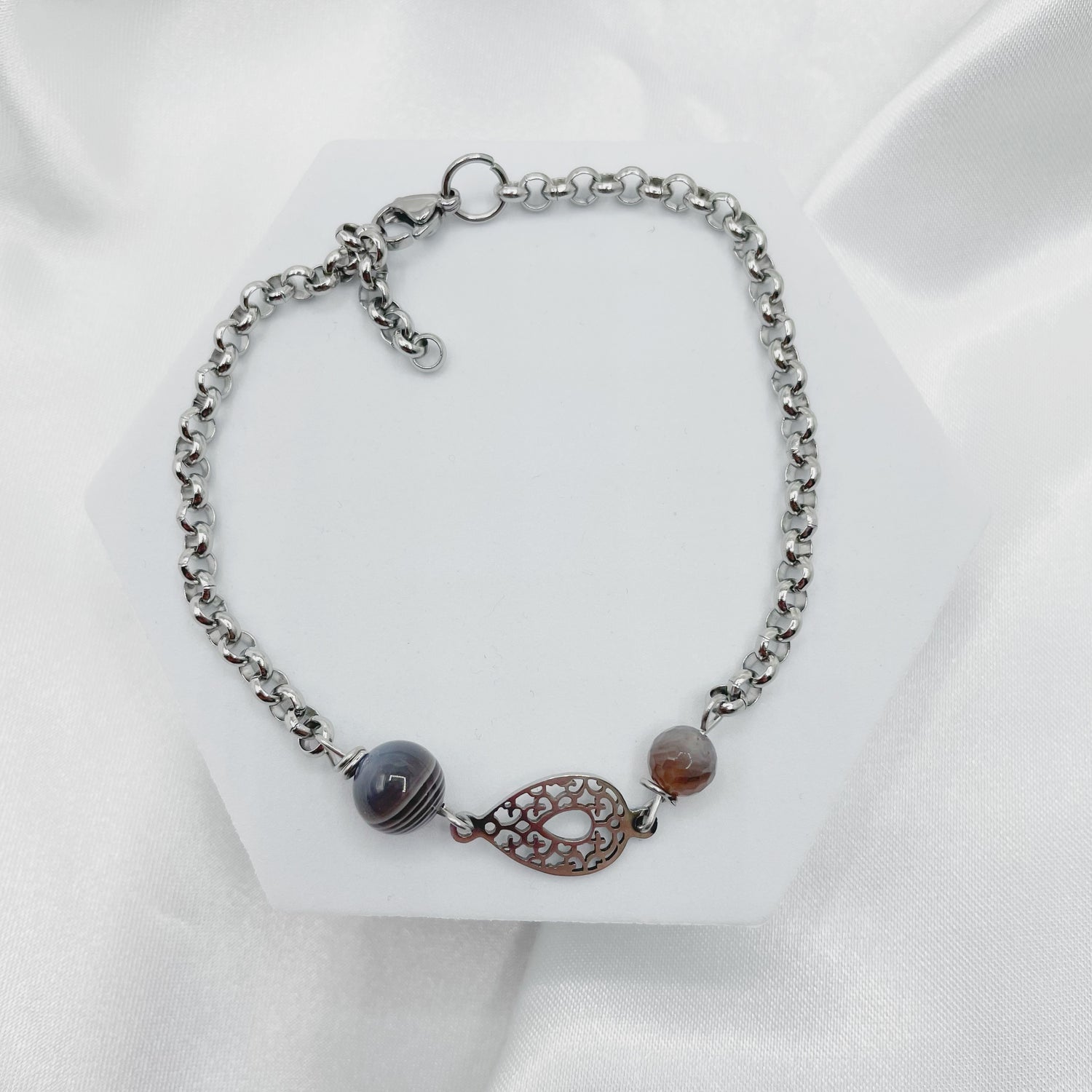 Bracciale Occhio di Shiva - Agata Botswana - LIMITED EDITION