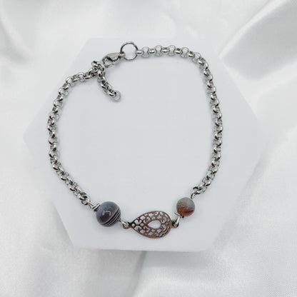 Bracciale Occhio di Shiva - Agata Botswana - LIMITED EDITION