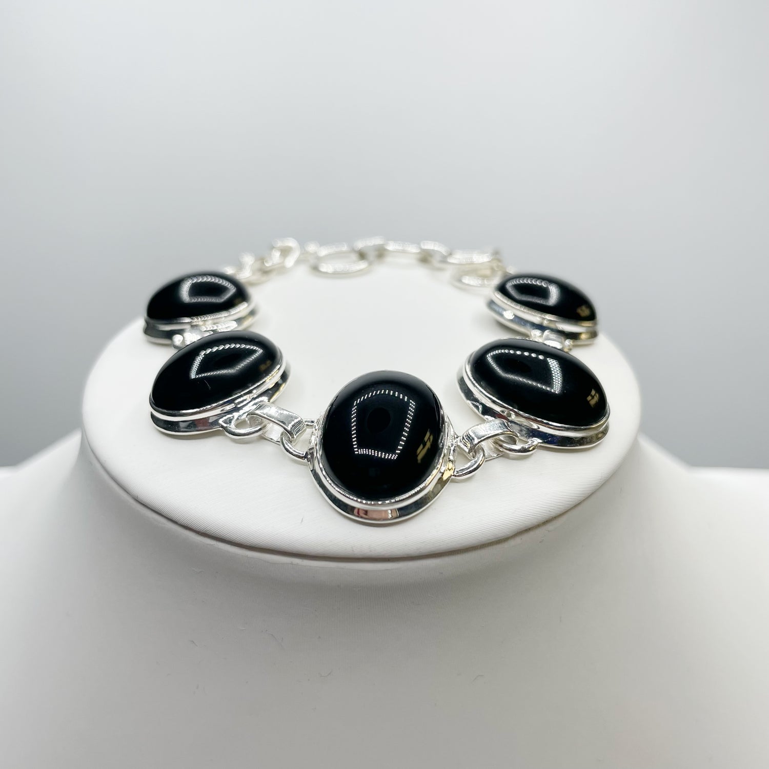 Bracciale Onice Ovale - Argento 925