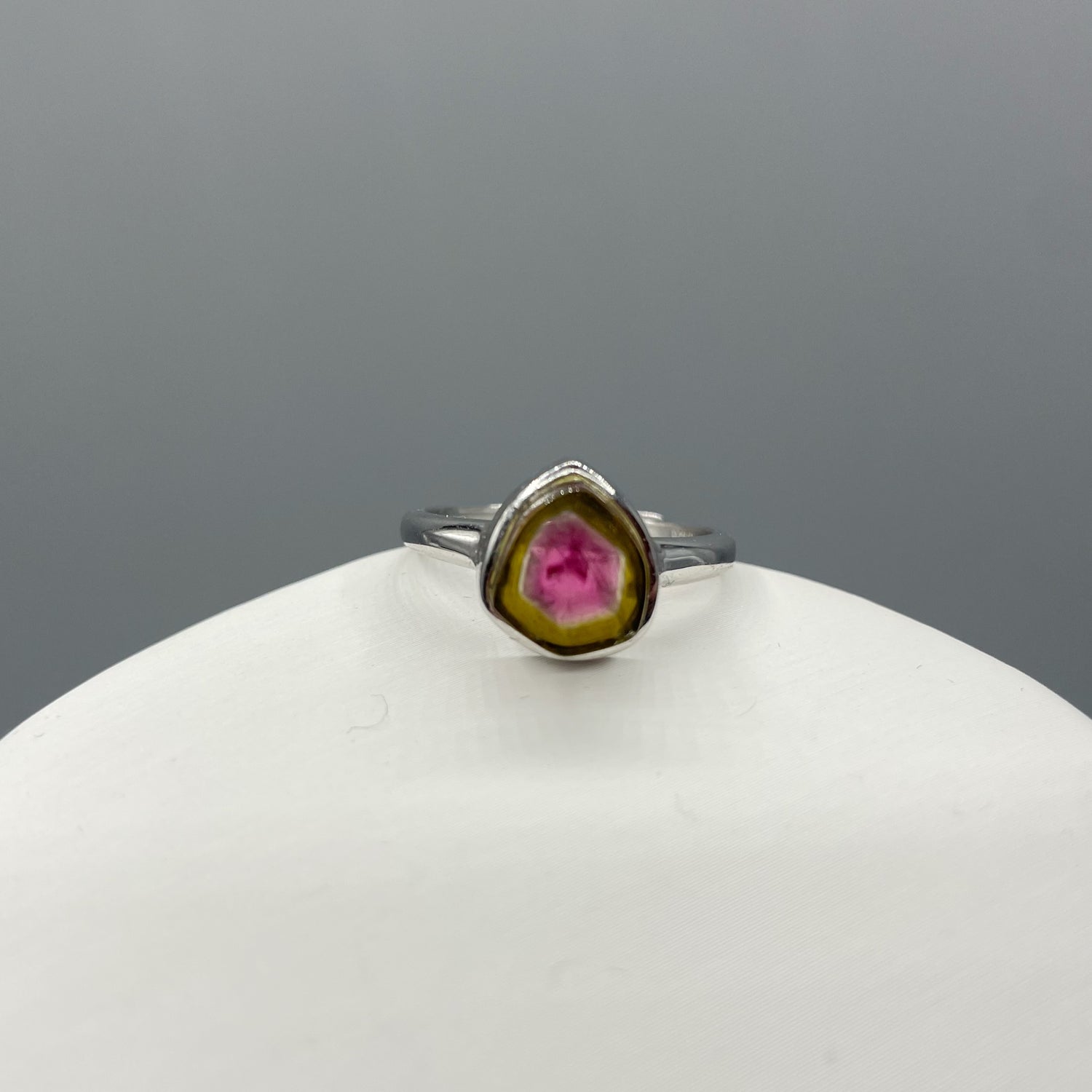 Anello Tormalina Watermelon - Argento 925