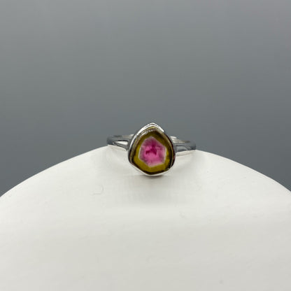 Anello Tormalina Watermelon - Argento 925
