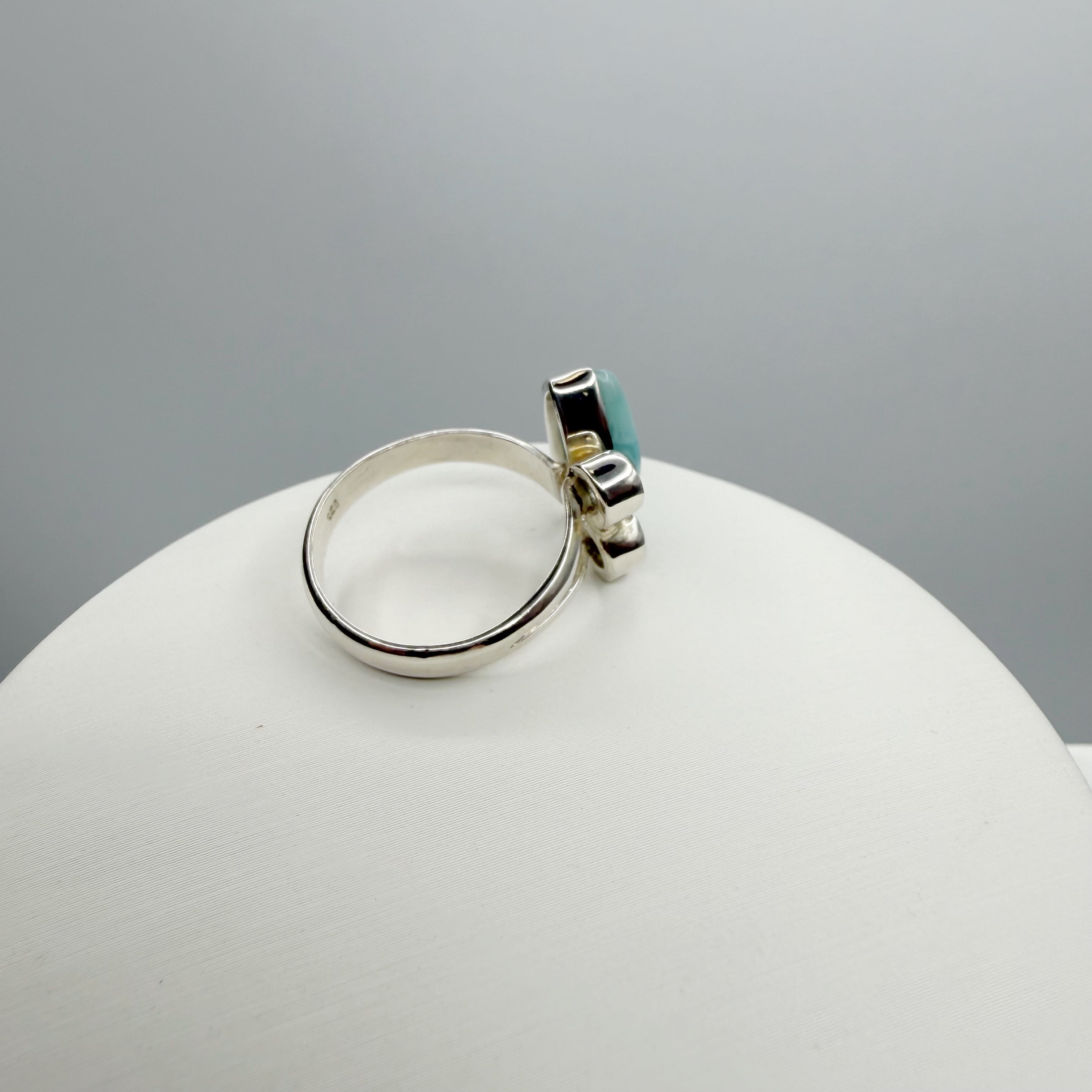 Anello Larimar e Topazio - Argento 925