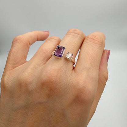 Anello Ametista e Labradorite - Argento 925