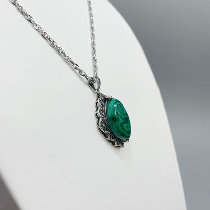 Ciondolo Malachite - Argento 925