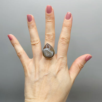 Anello Occhio di Shiva - Argento 925 - a Goccia