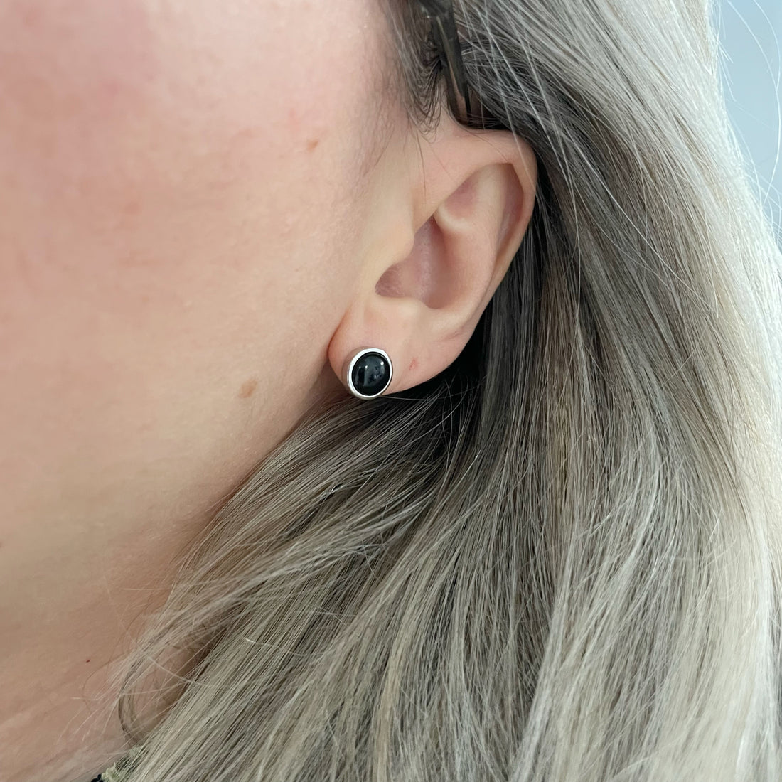 Orecchini a lobo Onice - Argento 925
