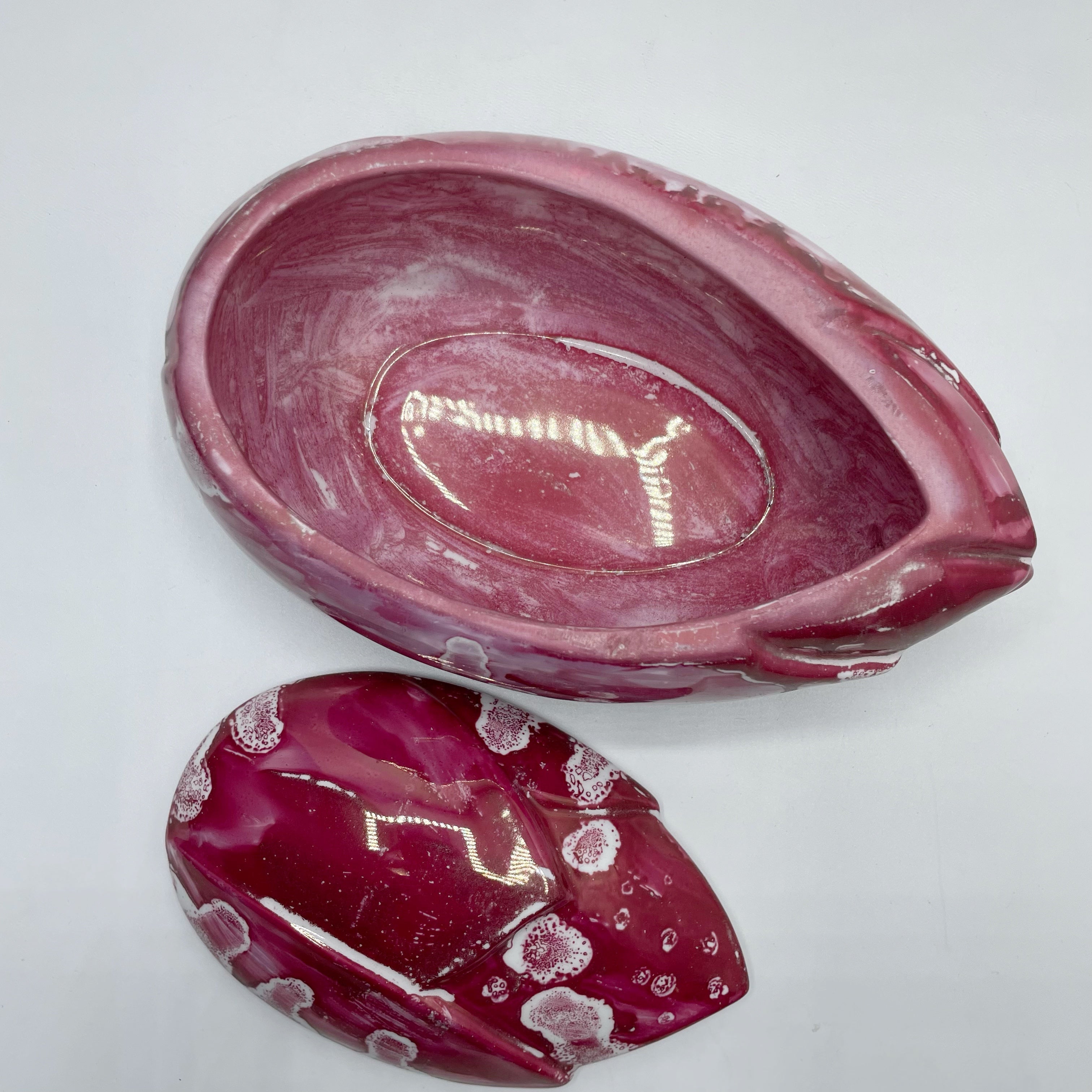 Porta gioie in Porcellana, Dipinto a Mano - Tulipano