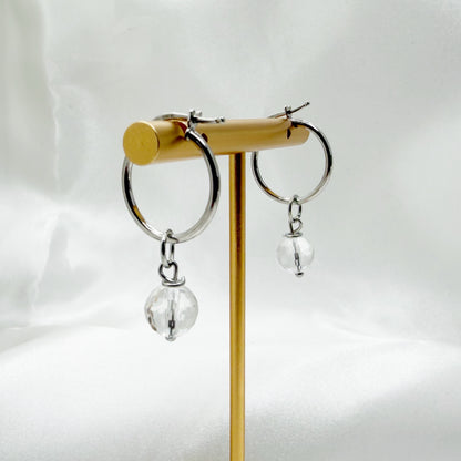 Orecchini Cerchio Cristallo di Rocca