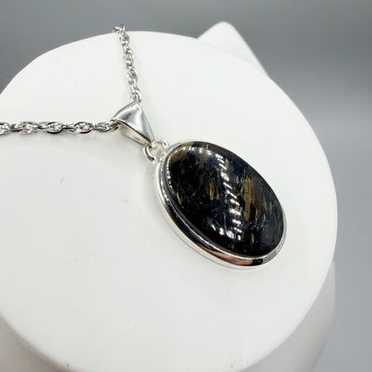 Ciondolo Nuummite Argento 925 - Ovale