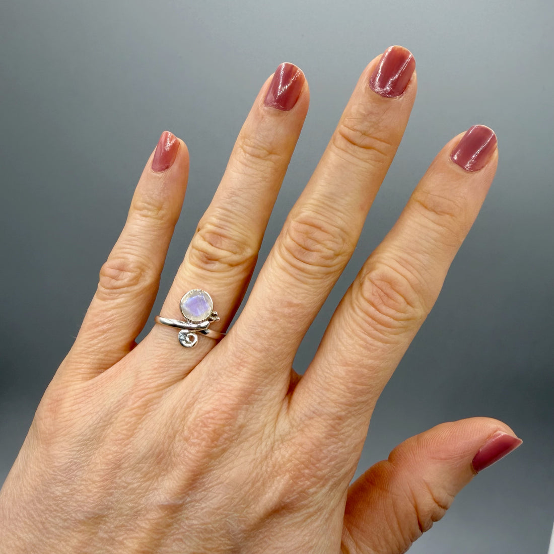 Anello Fortuna Labradorite Bianca - Argento 925