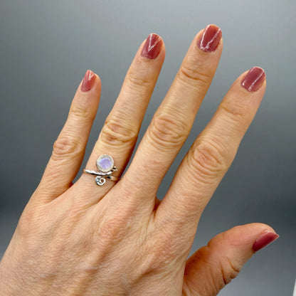 Anello Fortuna Labradorite Bianca - Argento 925