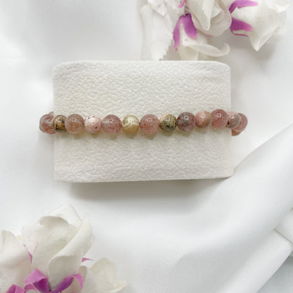 Bracciale Afrodite - Rodocrosite, Quarzo Fragola