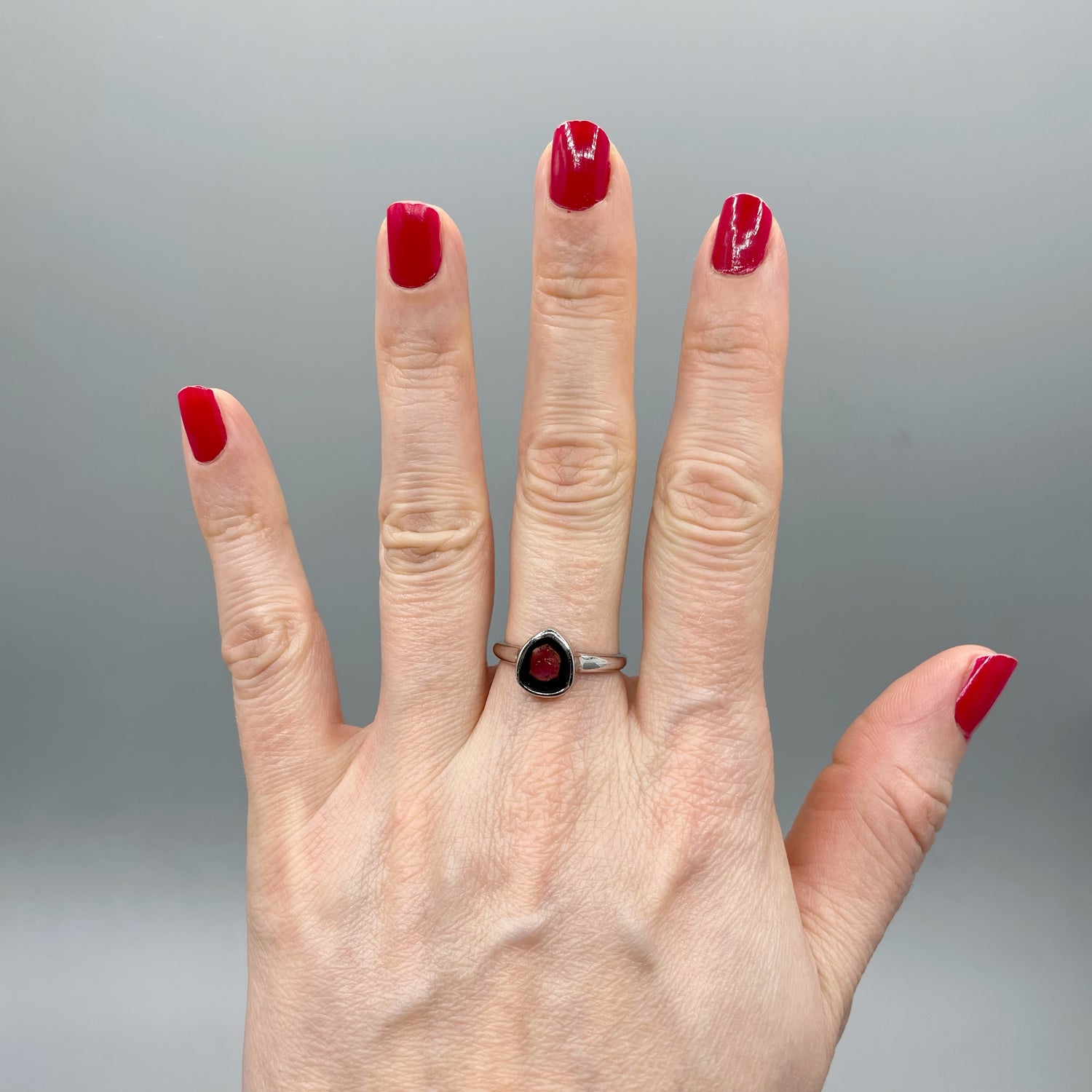 Anello Tormalina Watermelon - Argento 925