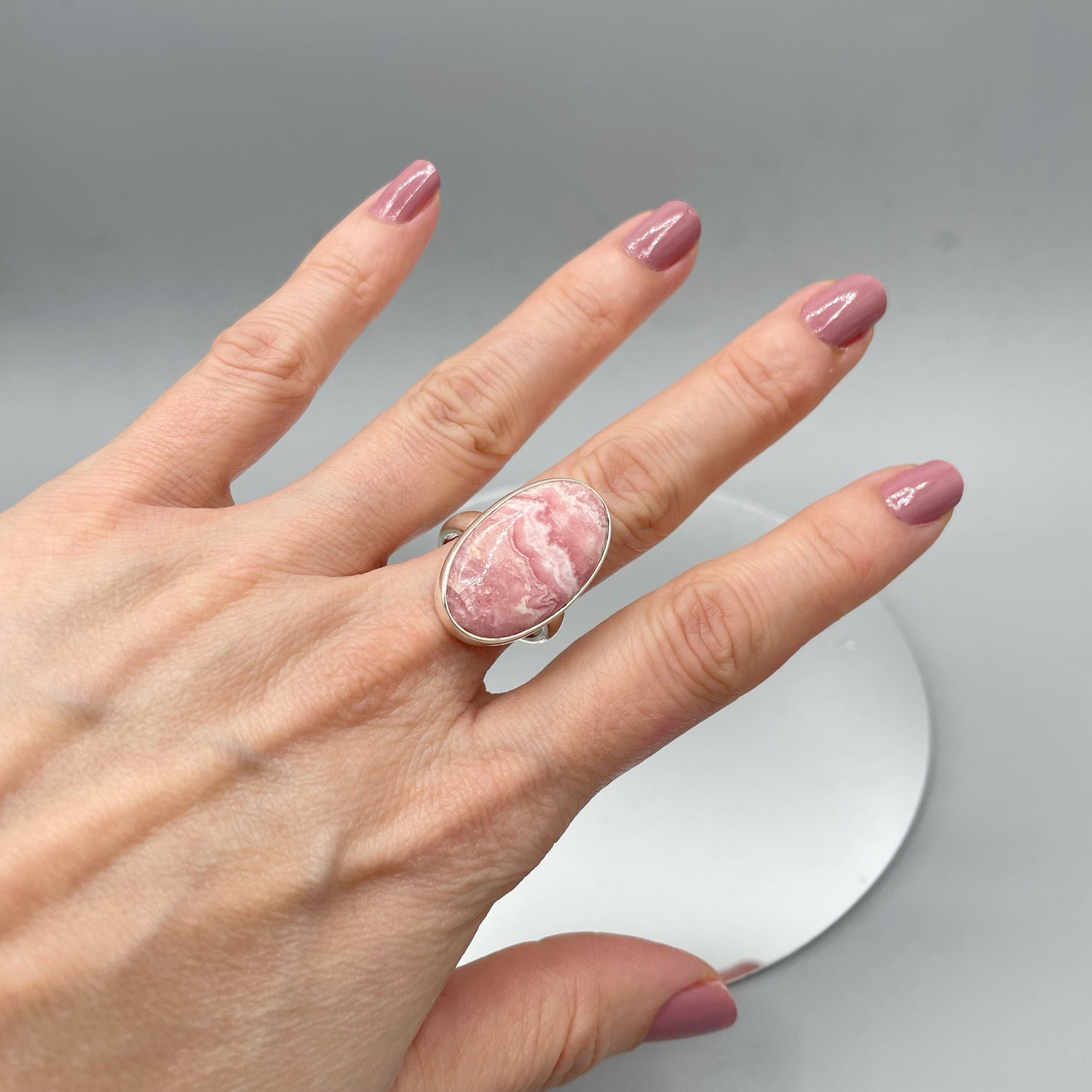 Anello Rodocrosite e Argento 925