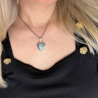 Ciondolo Afghanite e Argento 925 - Triangolo