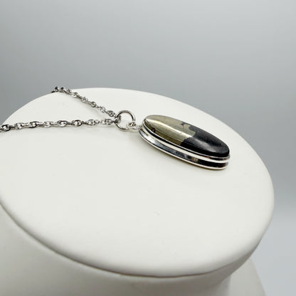 Ciondolo Pirite in Magnetite - Argento 925