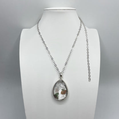 Ciondolo Lodolite intarsiato a Mano - Argento 925