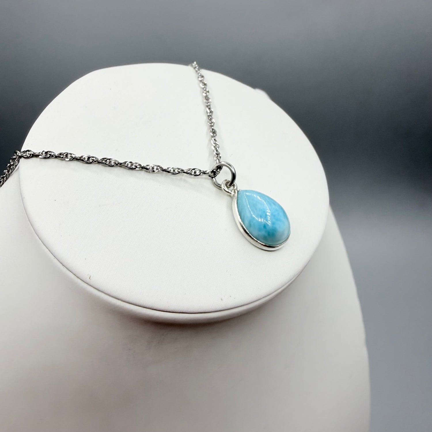 Ciondolo Larimar Argento 925 - Goccia piccola