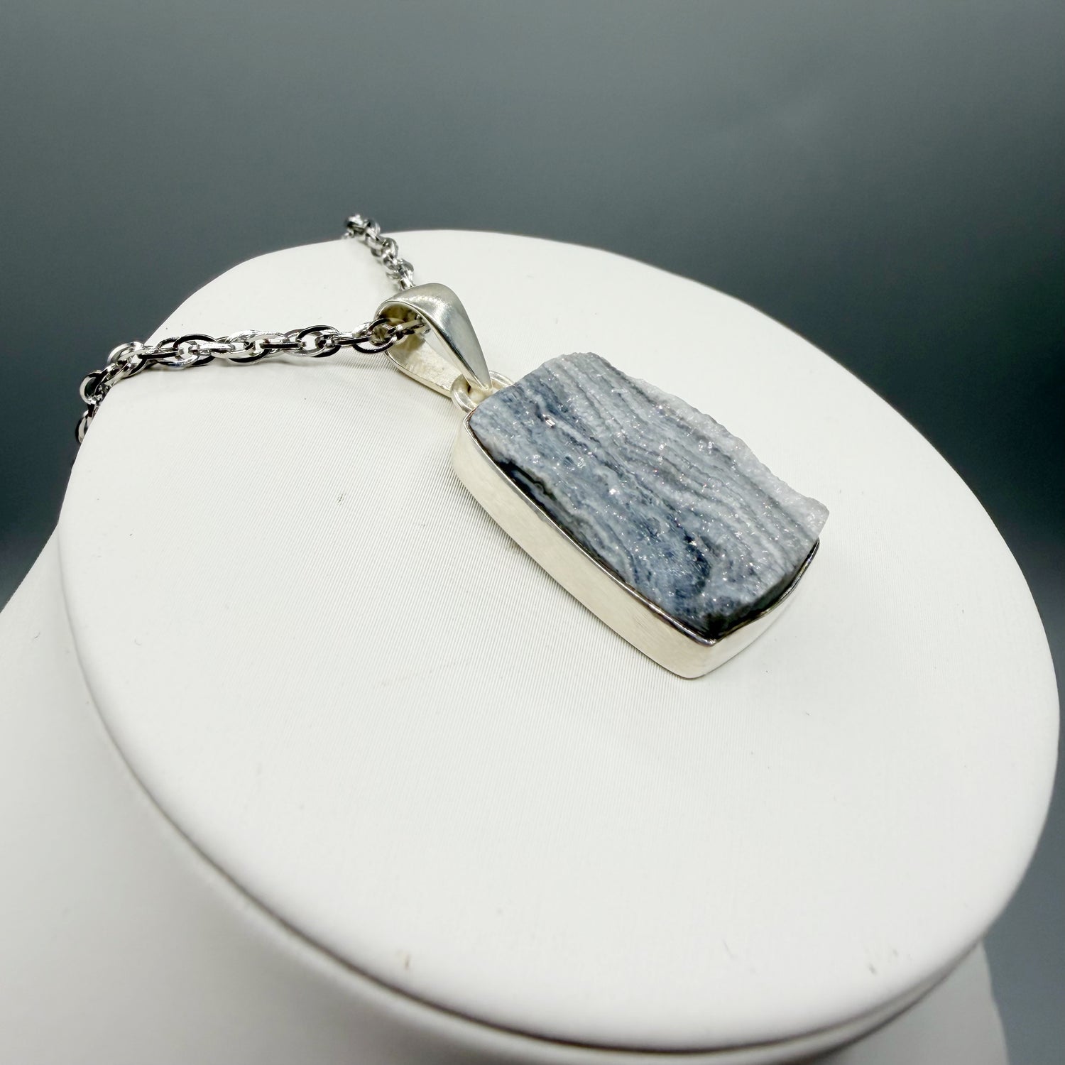 Ciondolo Desert Druzy Argento 925 - Rettangolare