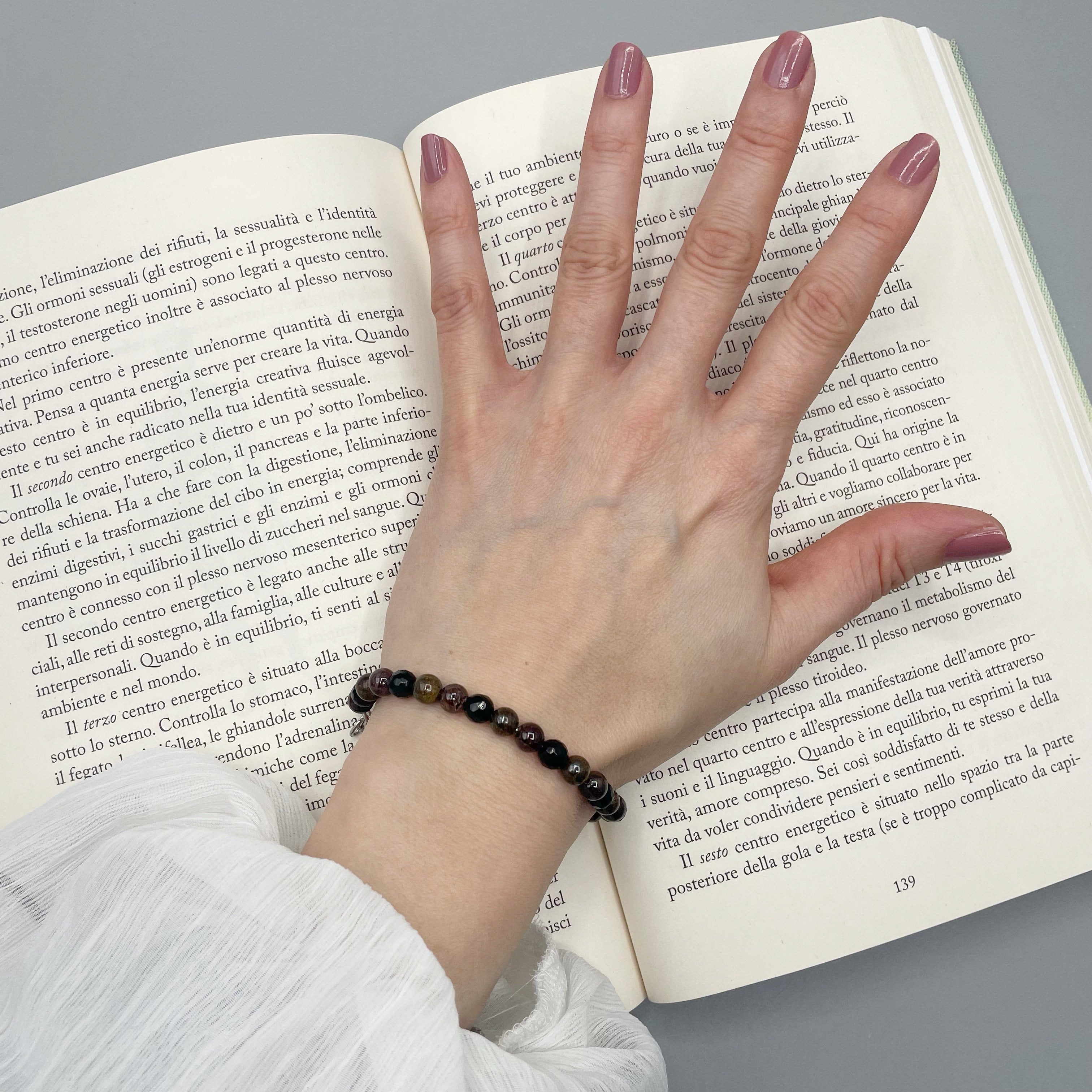 Bracciale Infinite Possibilità - Bronzite, Granato e Ossidiana