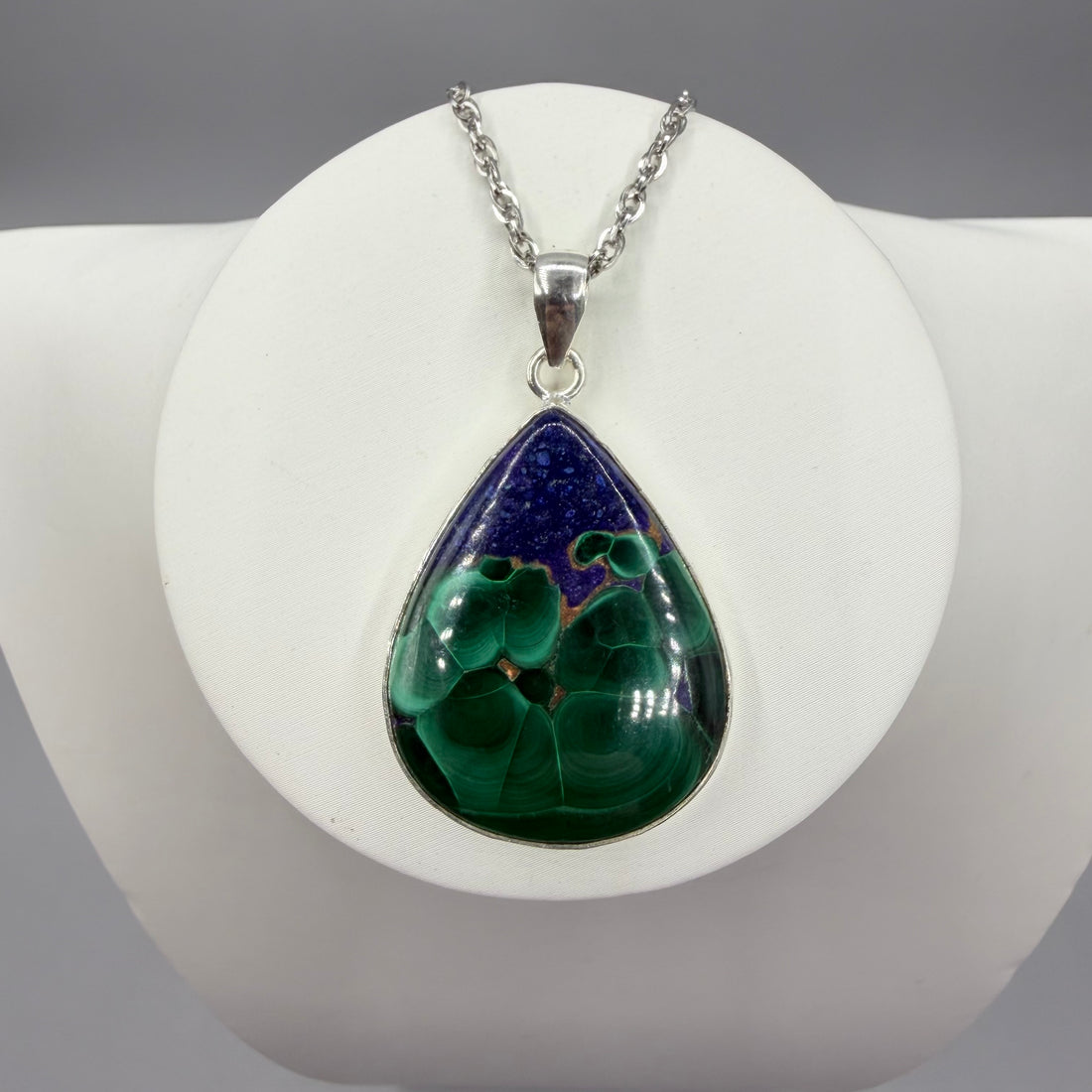 Ciondolo Malachite e Lapislazzuli Argento 925 - Goccia