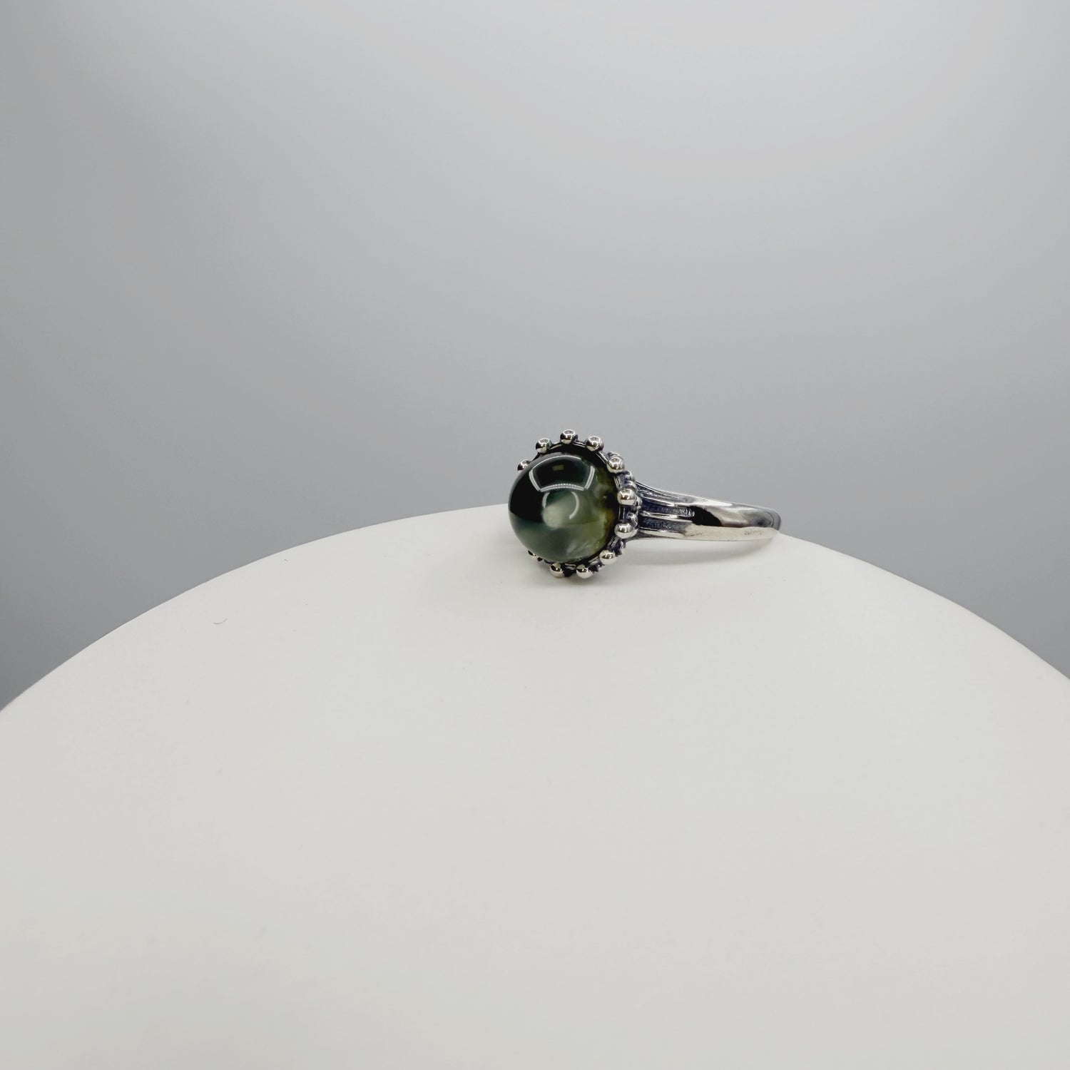 Anello Sfera Prehnite - Argento 925