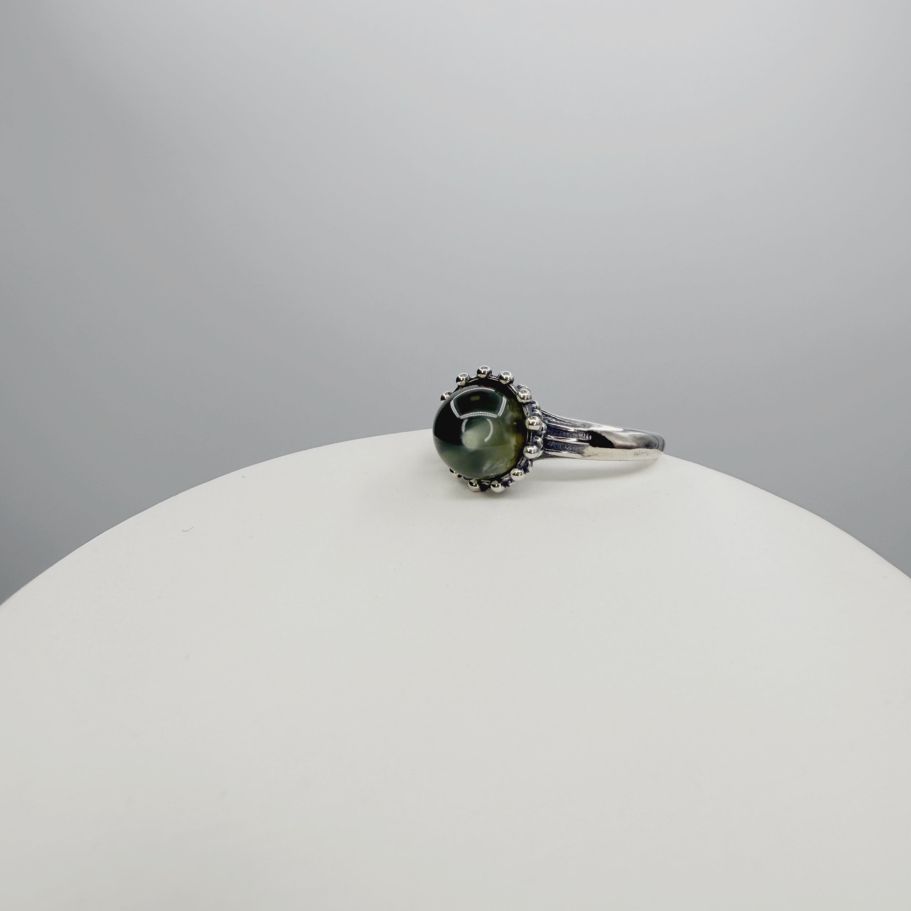 Anello Sfera Prehnite - Argento 925
