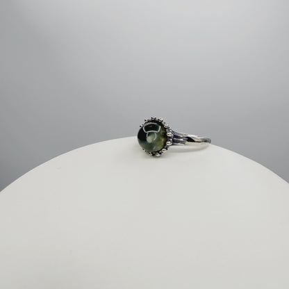 Anello Sfera Prehnite - Argento 925