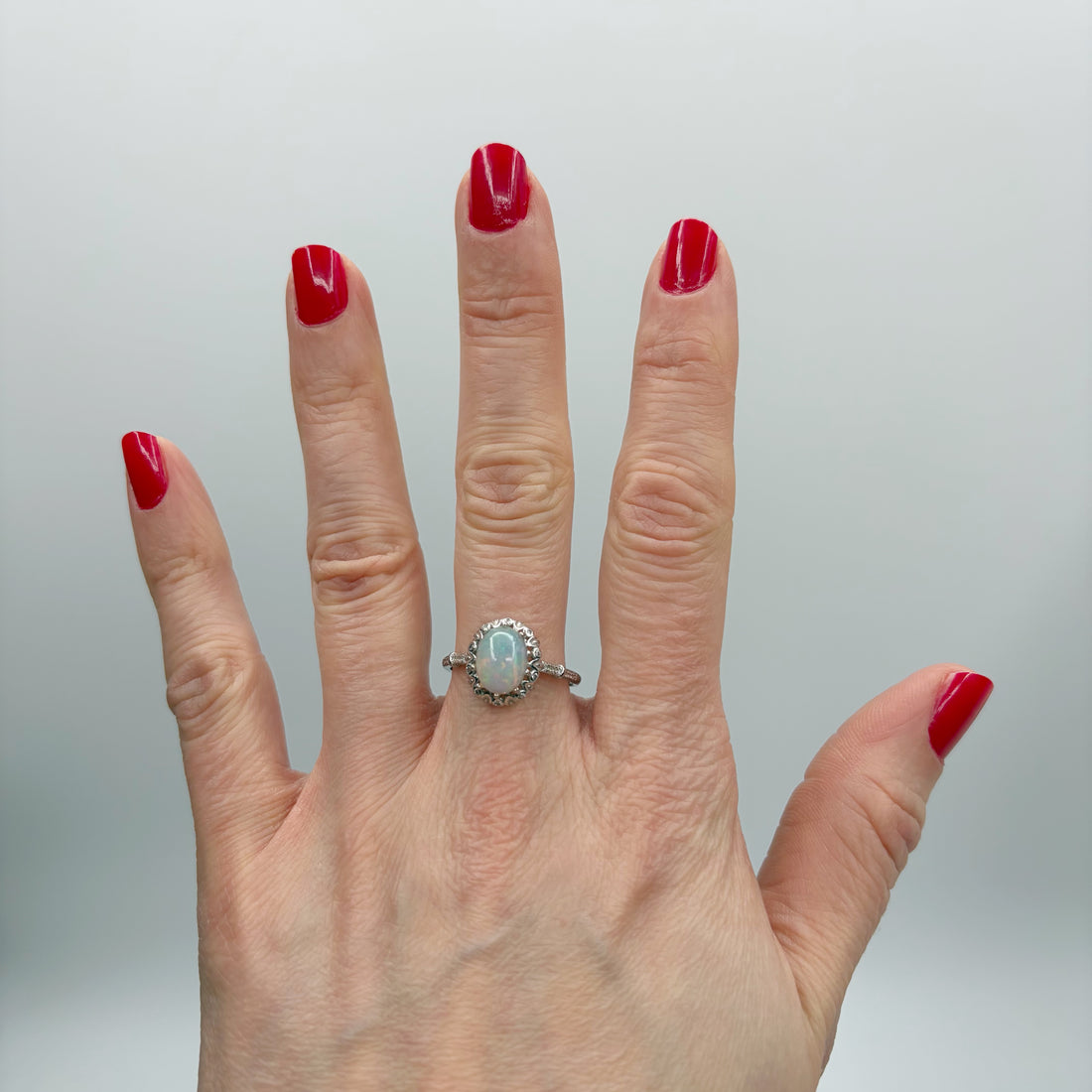 Anello Opale Etiope e Argento 925