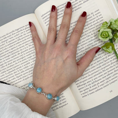 Bracciale Larimar e Argento 925 - tondo