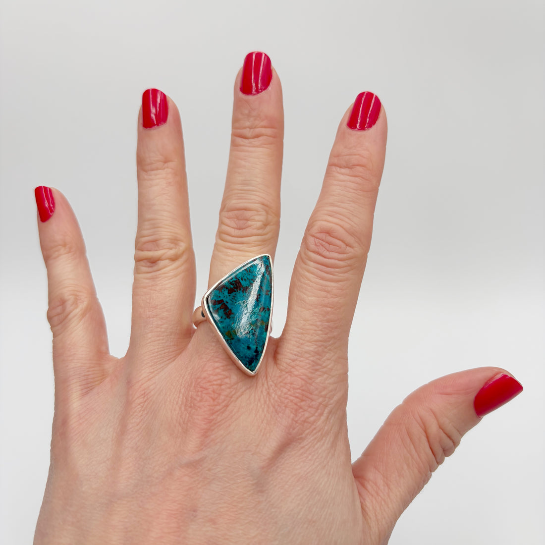 Anello Shattuckite e Argento 925