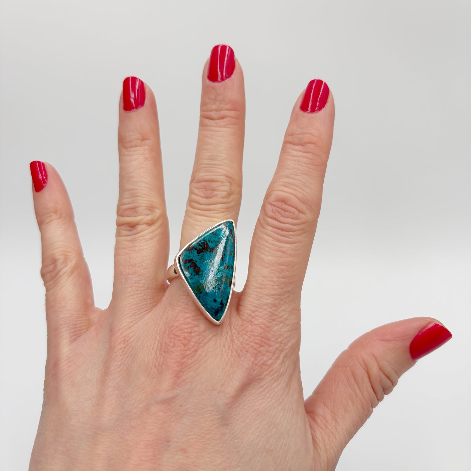 Anello Shattuckite e Argento 925
