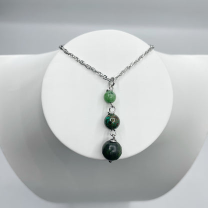 Ciondolo Salute e Benessere - Giada, Crisocolla, Rubyzoisite