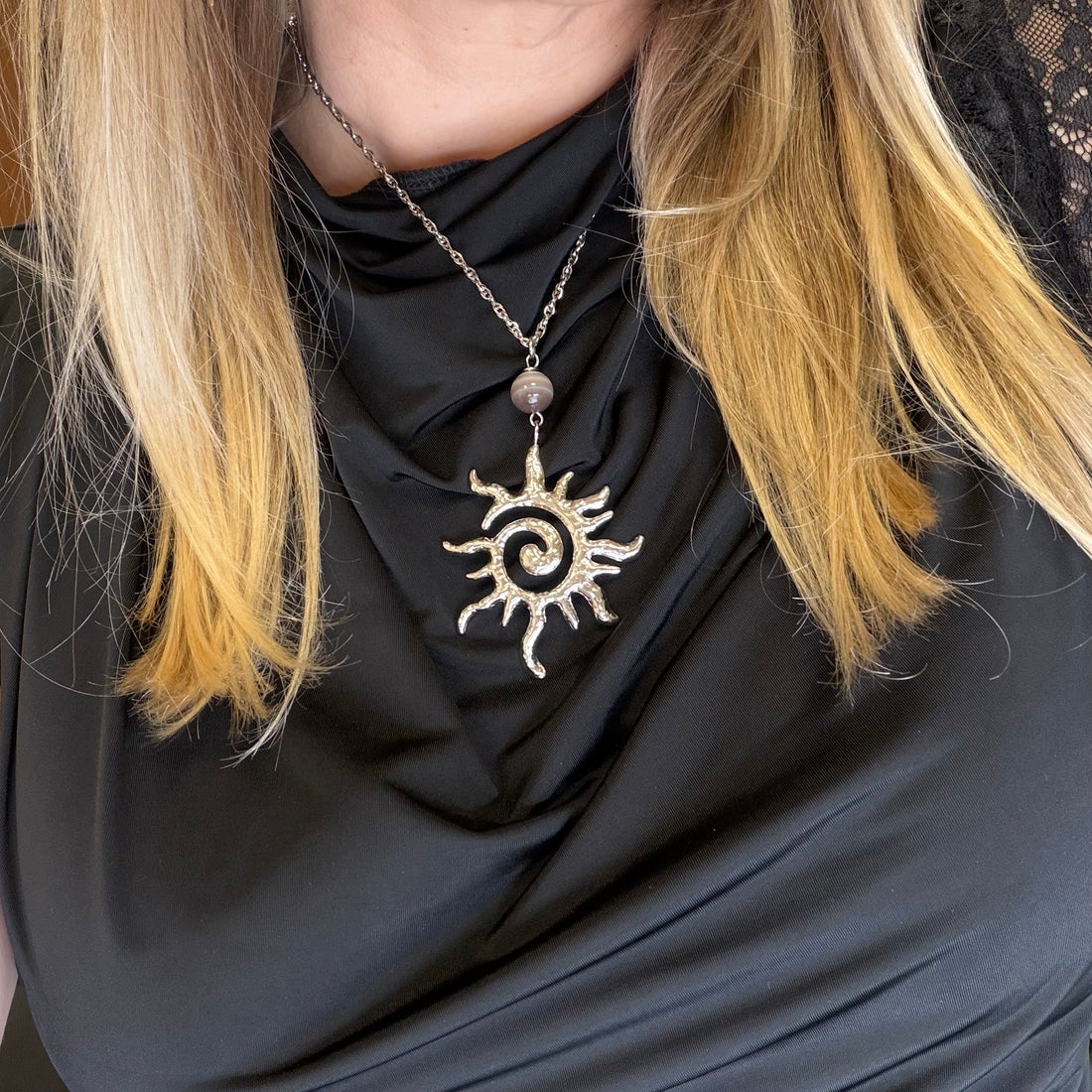 Collana Occhio di Shiva Sunshine - Acciaio inossidabile Silver