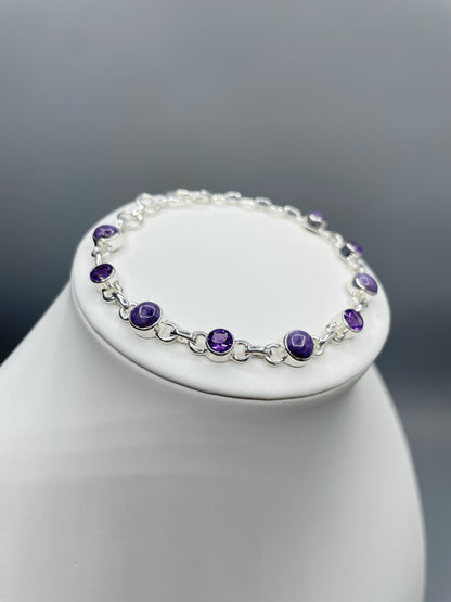 Bracciale Ametista, Ciaroite e Argento 925