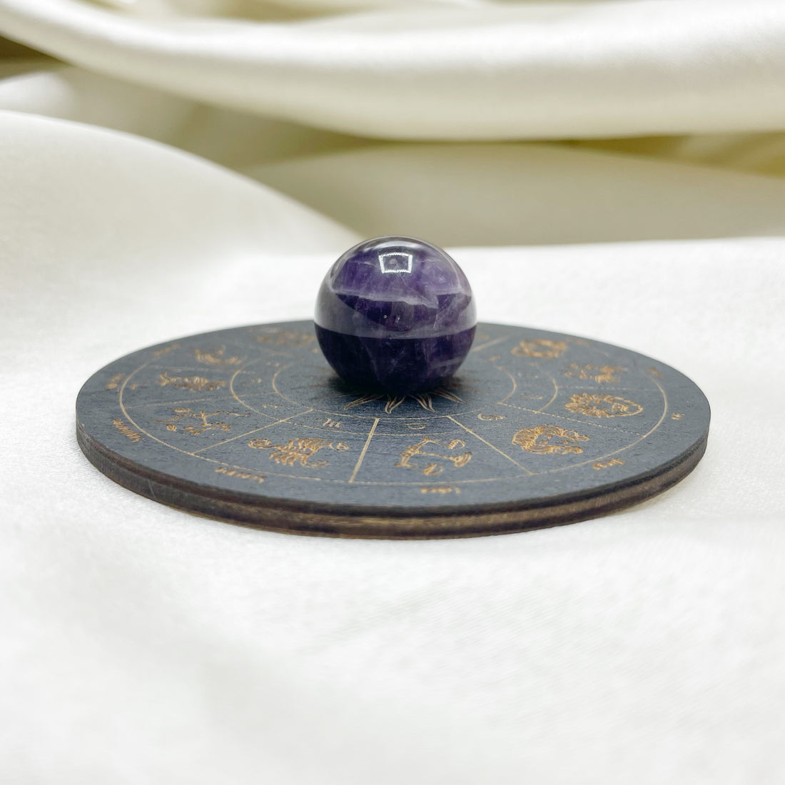 Set: Sfera di Ametista e Porta Sfera Zodiaco