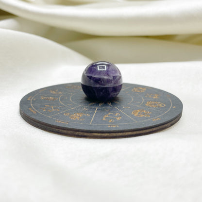 Set: Sfera di Ametista e Porta Sfera Zodiaco