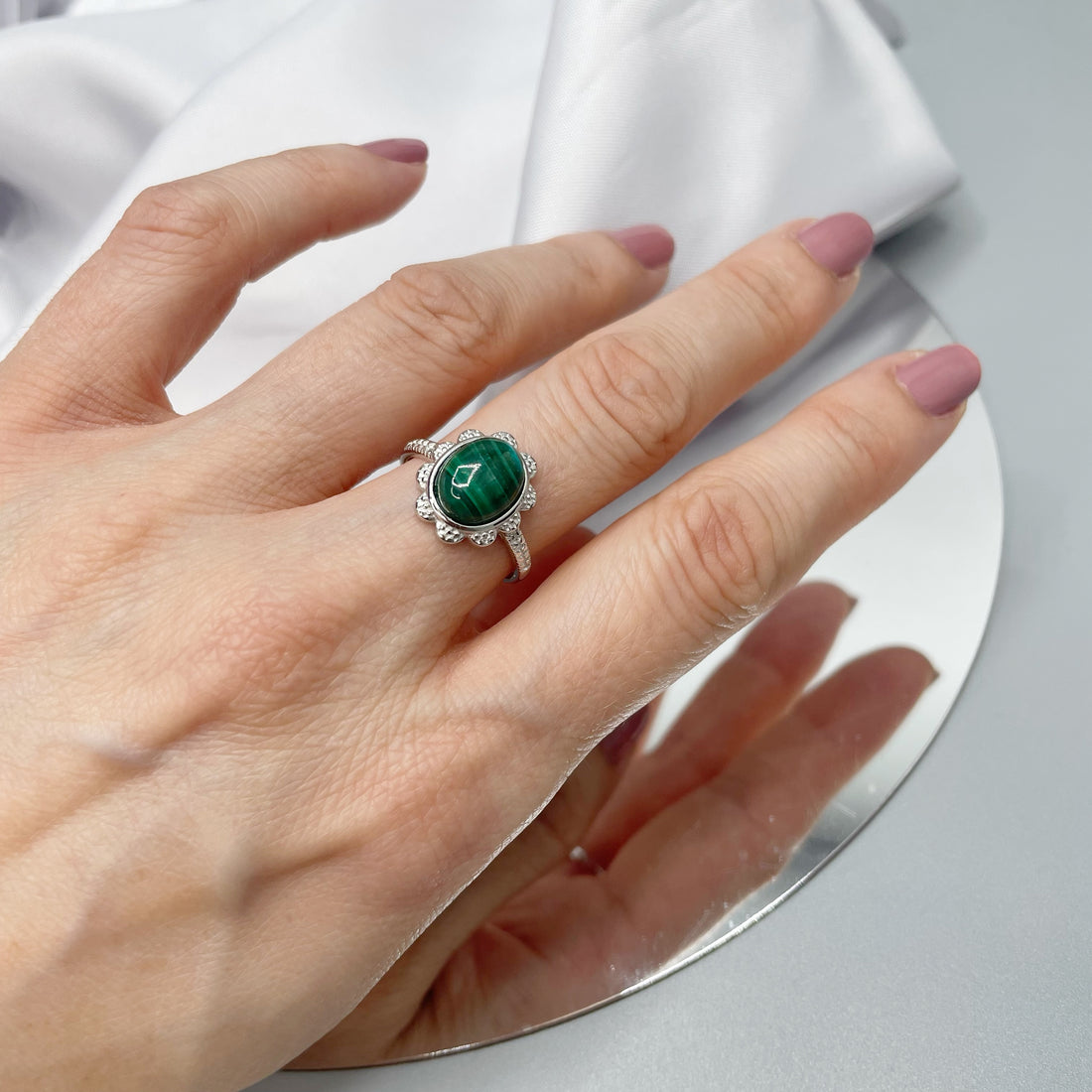 Anello Malachite Orizon - Argento 925