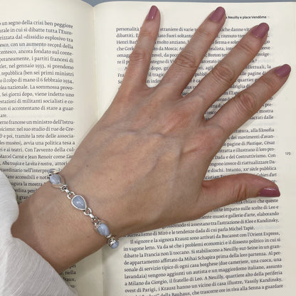 Bracciale Calcedonio e Argento 925