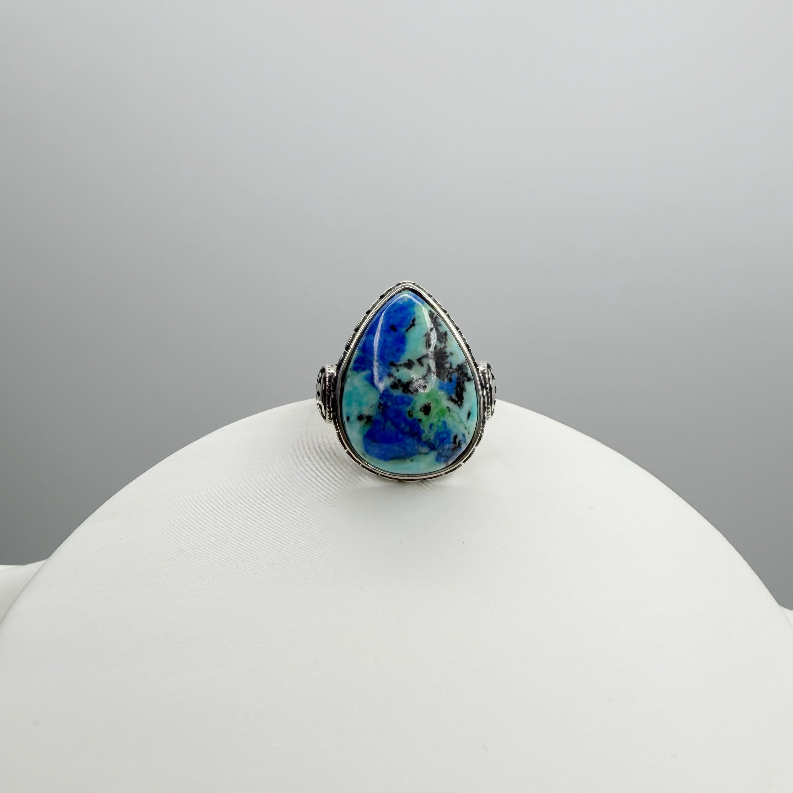 Anello Lapis e Turchese e Argento 925 - A GOCCIA